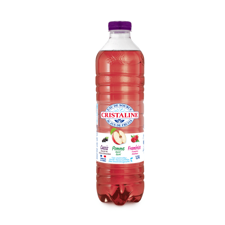 Cristaline au jus Pomme Cassis Framboise