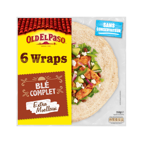 Wraps de blé complet x6 Old El Paso