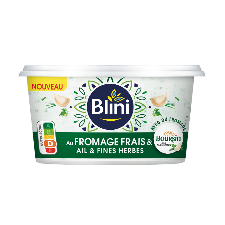 Tartinable fromager Blini x Boursin Ail et fines Herbes 150g