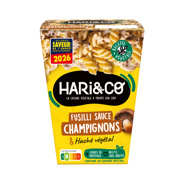 Fusilli sauce champignons & haché végétal