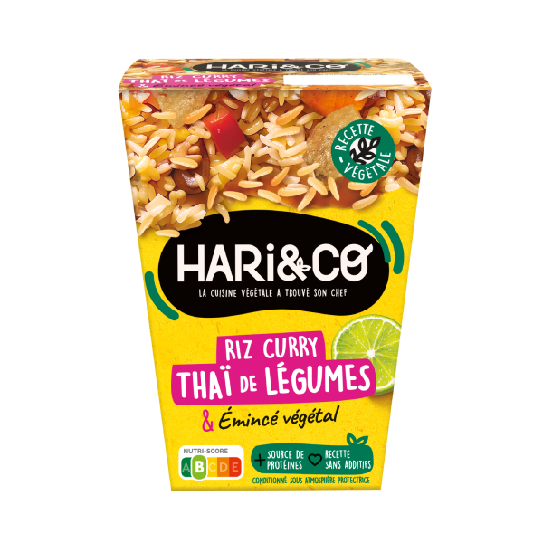 Riz Thaï de légumes & émincé végétal
