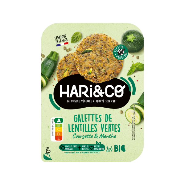 Galettes de lentilles vertes