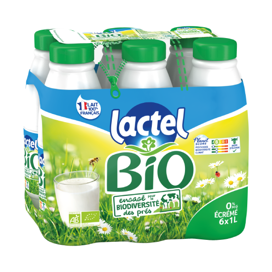 Lactel Bio 6X1L écrémé