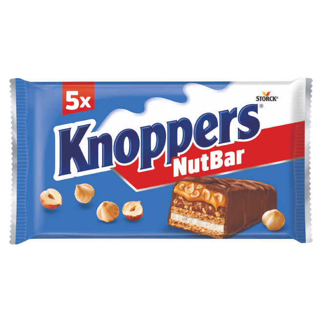 Knoppers Barres Lait Noisette x5 200g