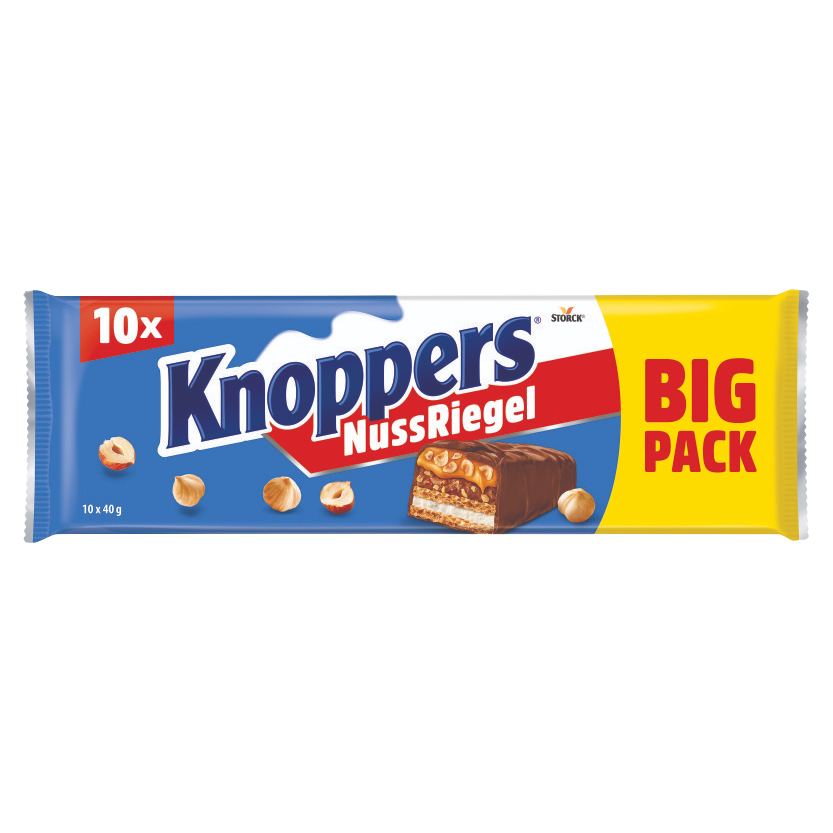 Knoppers Barres Lait Noisette x10 400g
