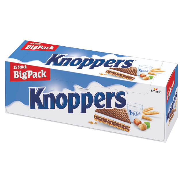 Knoppers Gaufrettes Lait Noisette x15 375g