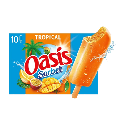Oasis Sorbets Bâtonnets Tropical 400g