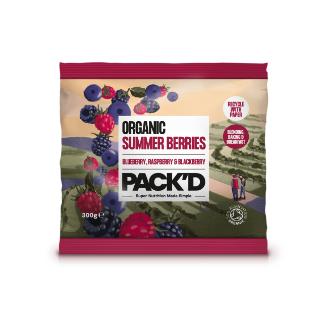 PACK'D Organic Summer Berries Blend 300g