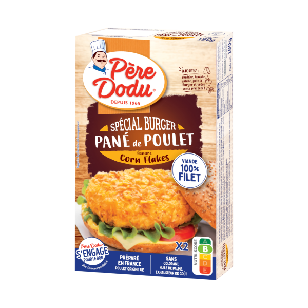 Panés de poulet spécial burger - panure cornflakes