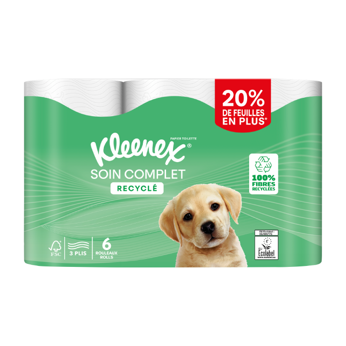 Kleenex® Papier Toilette Soin Complet Recyclé x6