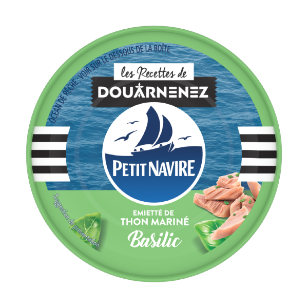Émietté de thon mariné Basilic Petit Navire 110g