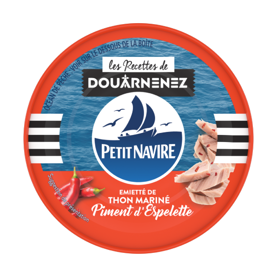 Émietté de thon mariné Piment d'Espelette Petit Navire 110g