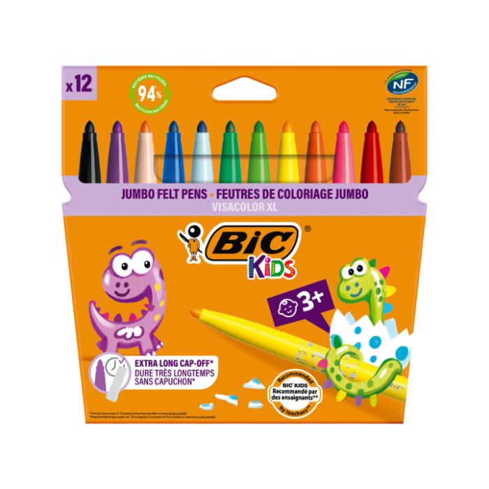 BIC® Kids Pastel Felt Pens - 12 Colors