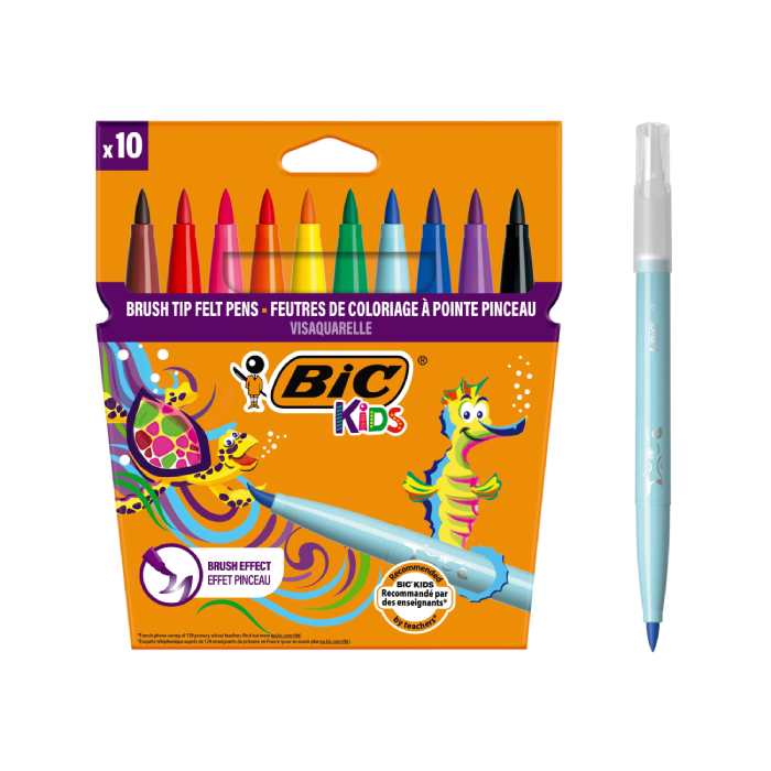 BIC® Visa Coloring Felt Pens - 10 Colors
