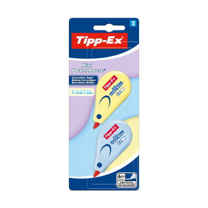 Blister 2 TIPP-EX ® MINI POCKET MOUSE ® PASTEL