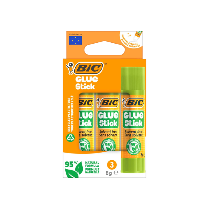 BIC® ECOlutions® Glue Sticks 8g - Pack of 3