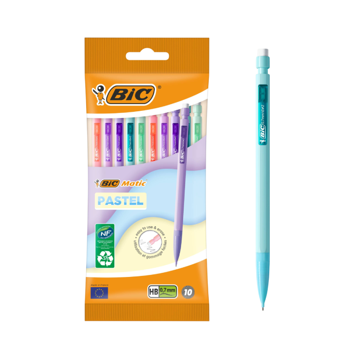 BIC Matic Pastel 0,7mm Pouch 10