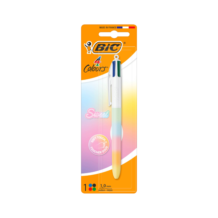 BIC® 4 Colours Rainbow Pastel Ballpoint Pen