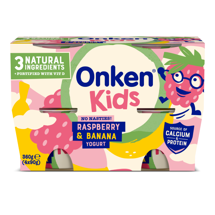 Raspberry & Banana 4x90g