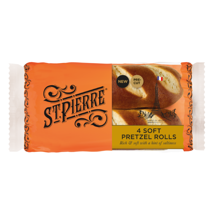 St Pierre Soft Pretzel Sandwich Rolls