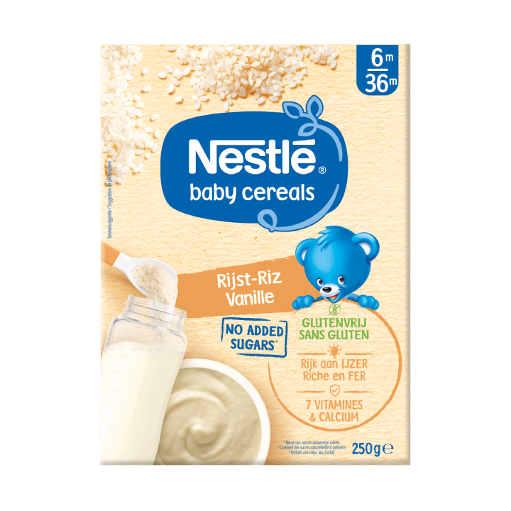 Nestle Baby Cereals Riz Vanille - sans gluten 250g