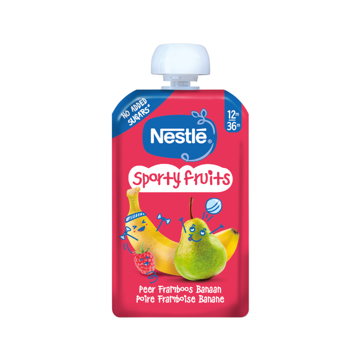 Sporty Fruits Peer, Framboos en Banaan 110g