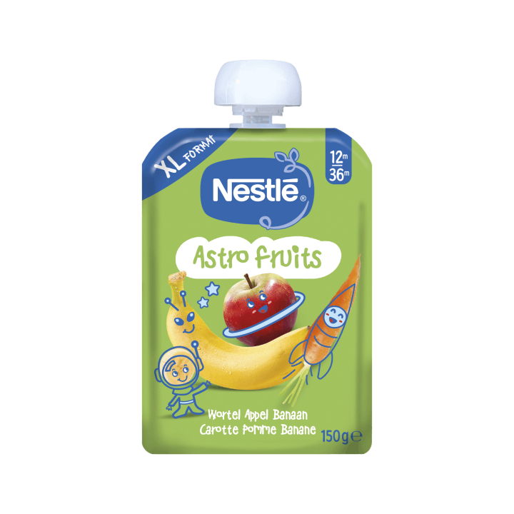 Astro Fruits Wortel, Appel en Banaan 150g