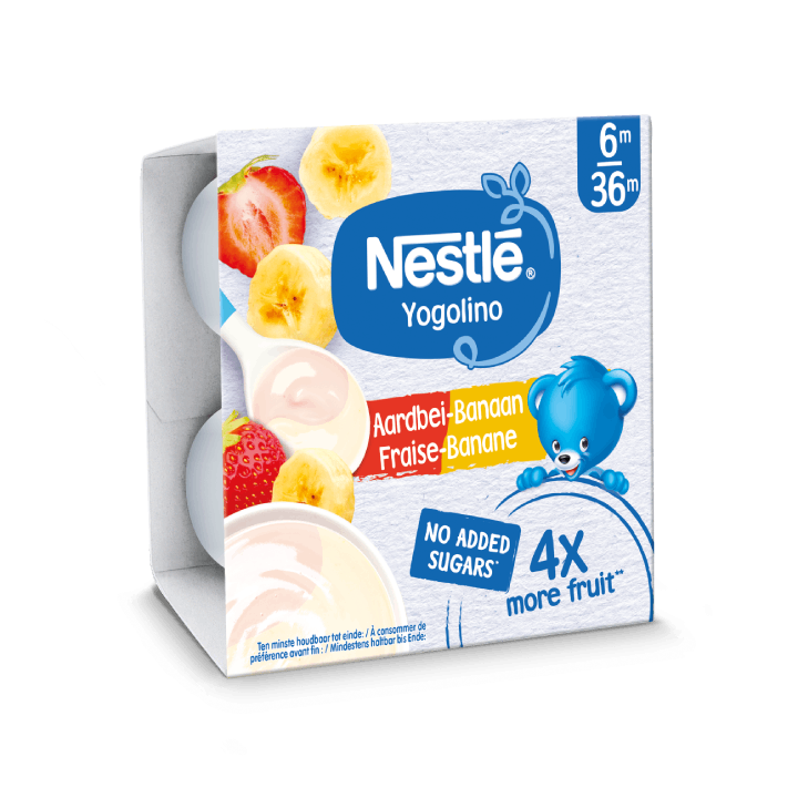  Nestlé Yogolino Duo Aardbei Banaan 4x90g