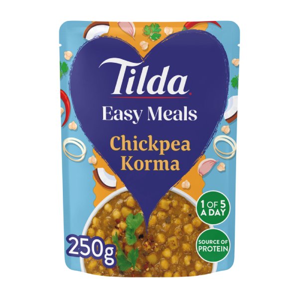 Tilda Easy Meals Chickpea Korma Pulses and Vegetables 250g
