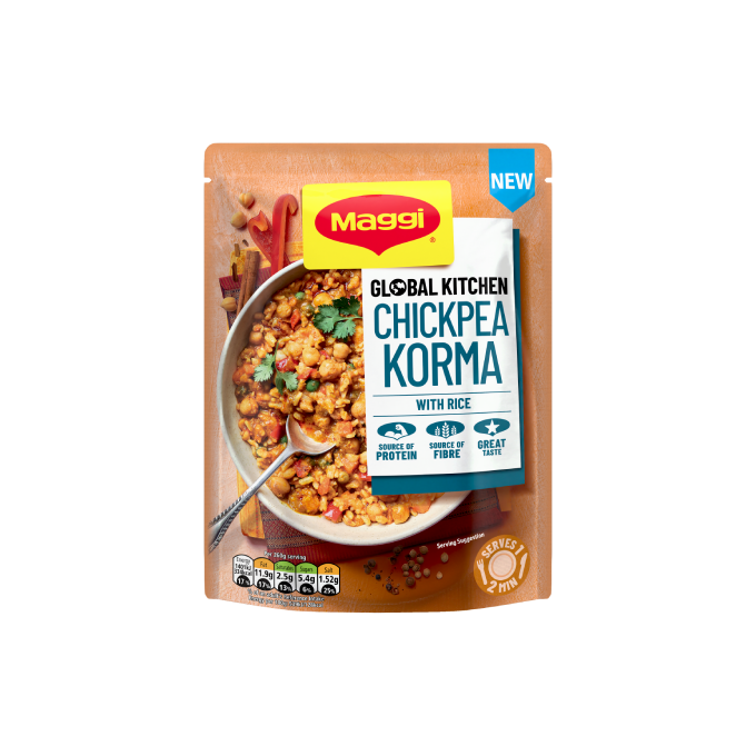 Chickpea Korma with Rice Ready Meal 260g