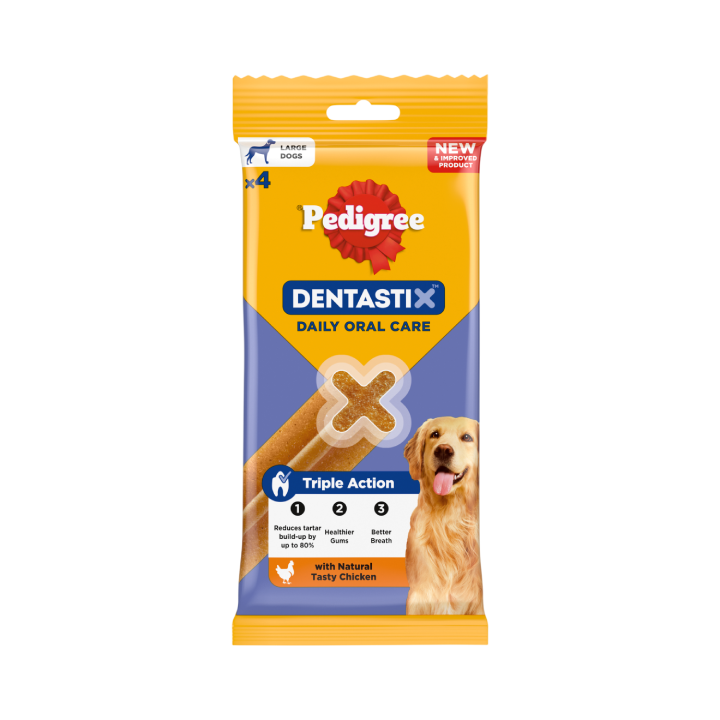 PEDIGREE® DENTASTIX™ Daily Dental Chews Large Dog Treats 4 Sticks
