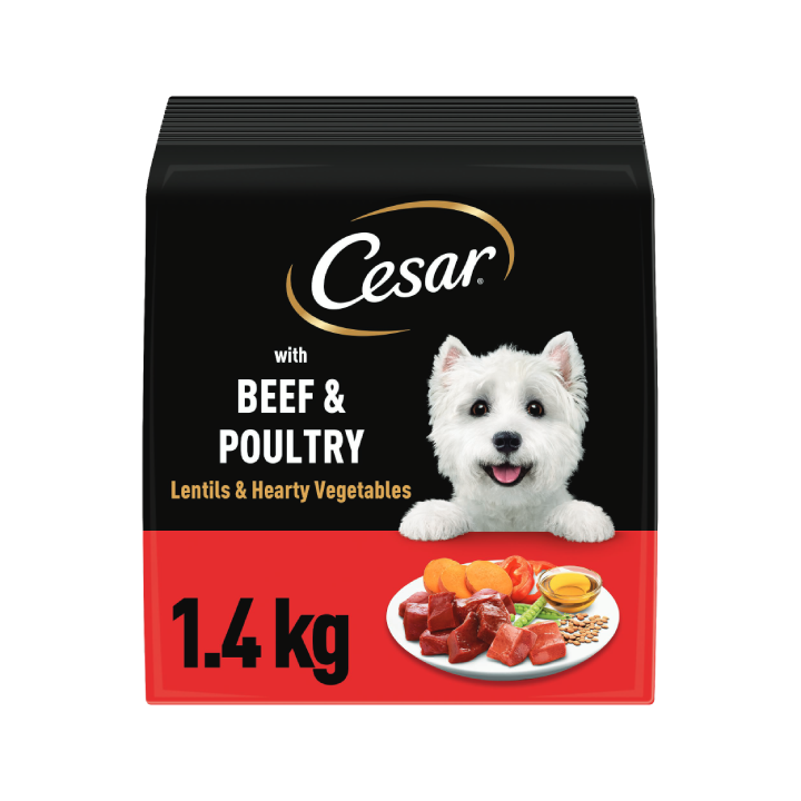 Cesar® Adult Dry Dog Food with Fresh Beef, Poultry & Vegetables 1.4kg