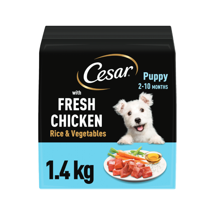 Cesar® Puppy Dry Dog Food with Fresh Chicken Rice & Vegetables 1.4Kg