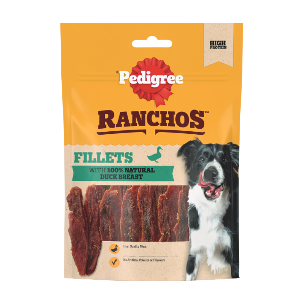 PEDIGREE® Ranchos™ Fillets  Dog Treats with 100% Natural Duck Breast 70g