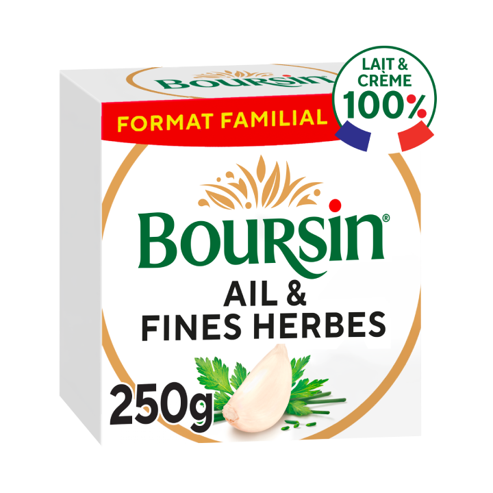 Boursin à tartiner Ail & fines herbes 250g