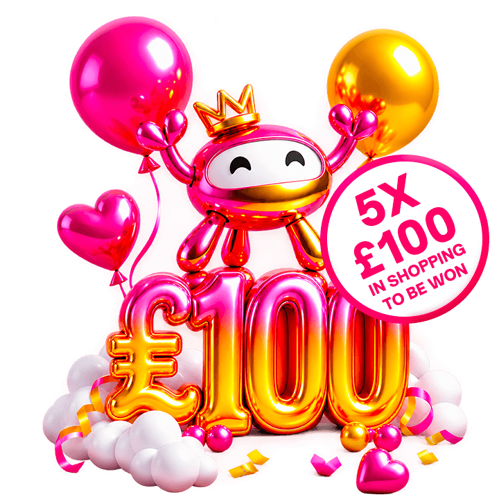 5 x £100 in shopping to win