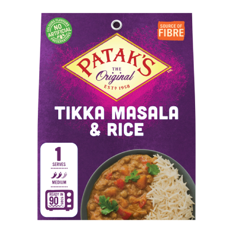 Patak's Tikka Masala Curry & Rice Ready Meal