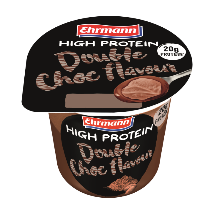 Ehrmann High Protein Double Choc Pudding & Topping 200g