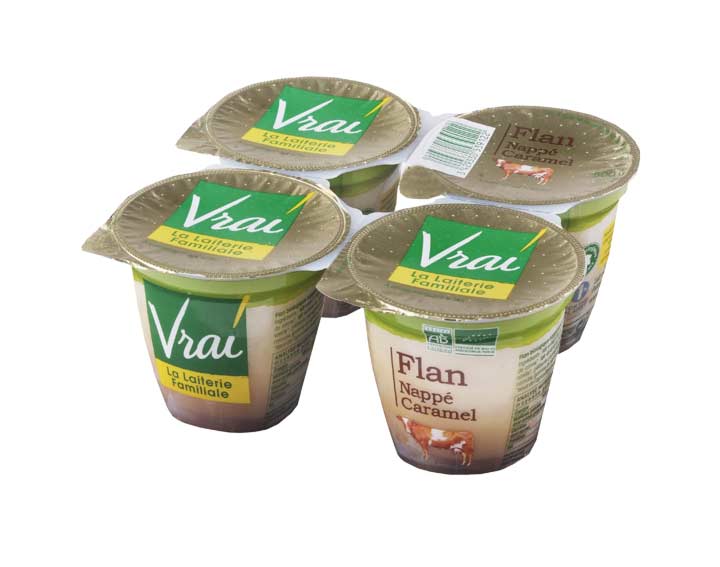Flan Bio Vanille nappé caramel 4x125g