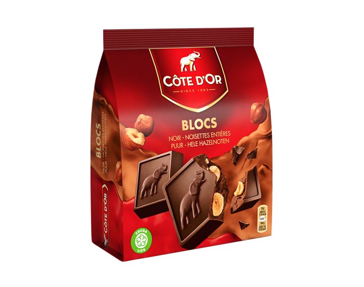 Côte d’Or Blocs Noir Noisettes 200g