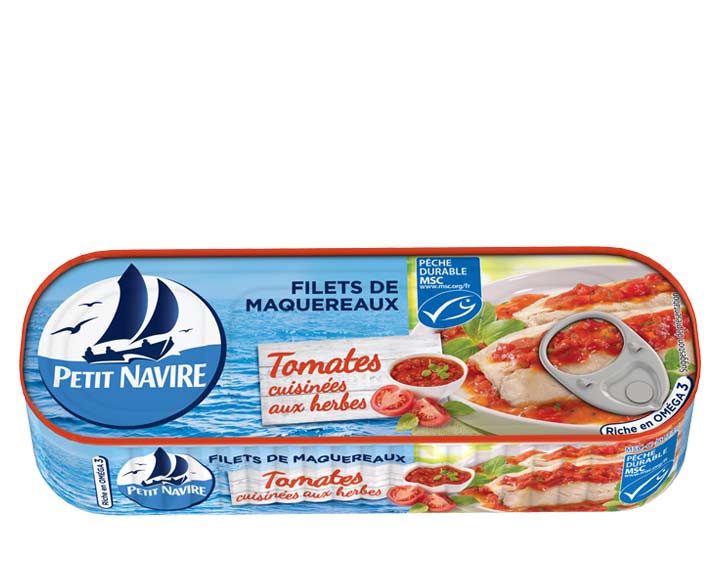 Filets de Maquereaux Tomates cuisinées aux herbes