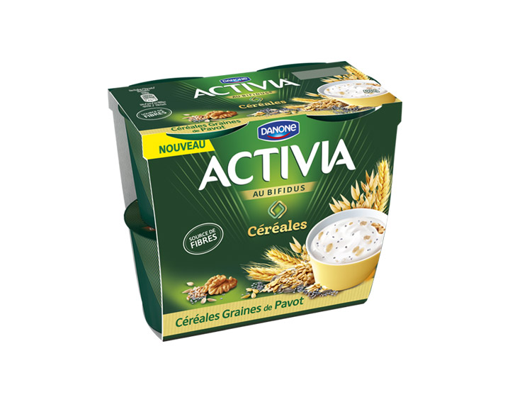 Activia Céréales Graines de Pavot 4x120g