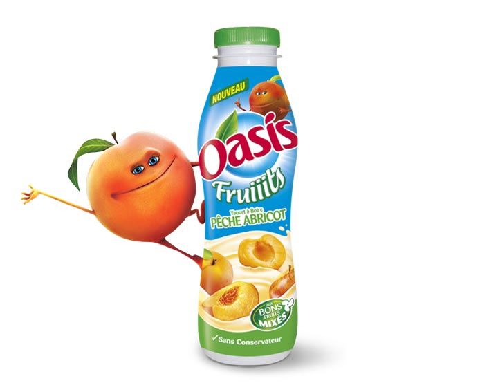 Yaourt à boire Oasis 420g - Pêche Abricot