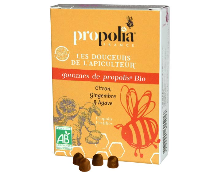 Gommes de propolis au gingembre