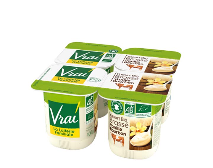 Yaourt Bio Brassé Vanille Bourbon 4x100g