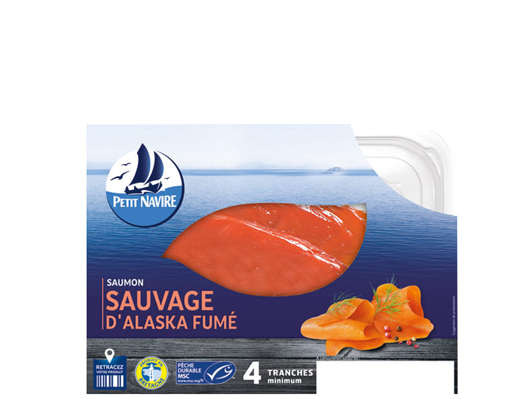 Saumon sauvage d'Alaska fumé MSC