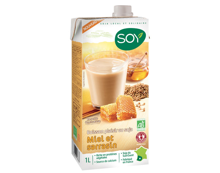 Boisson plaisir soja, Miel et sarrasin 1L