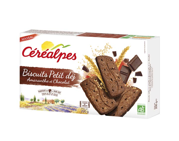 Biscuits Petit déj Amaranthe et Chocolat