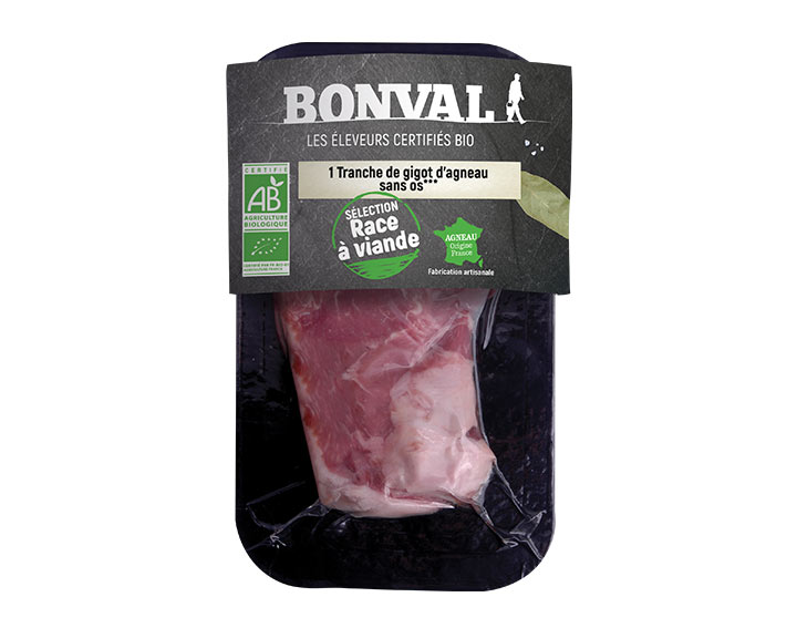 Tranche de gigot d'agneau sans os