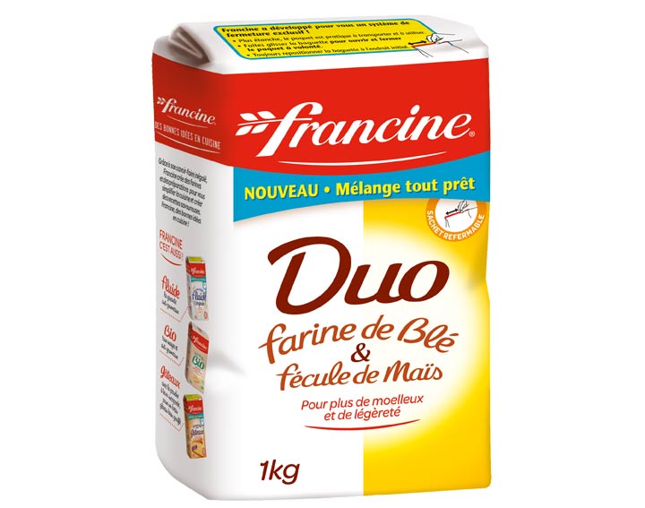 Duo de farine de blé et de fécule de maïs 1kg